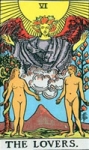 El arcano mayor VI en el tarot del amor