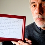 Ruben Gaggioli Di Mauro. La hinchada pide la servilleta de Messi